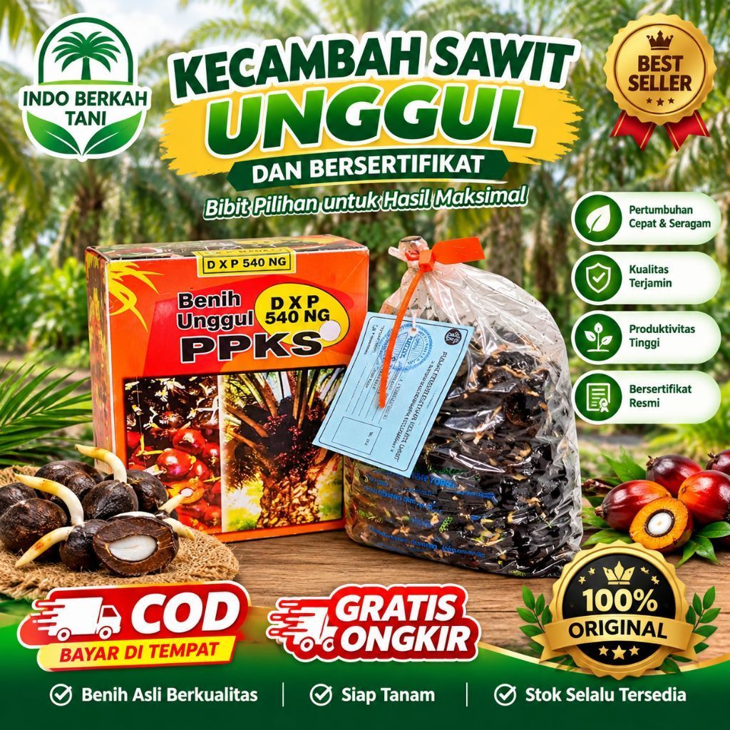 Bibit Kelapa Sawit DxP PPKS 239 Pelepah Panjang, Unsur Hara, dan Kualitas Tinggi