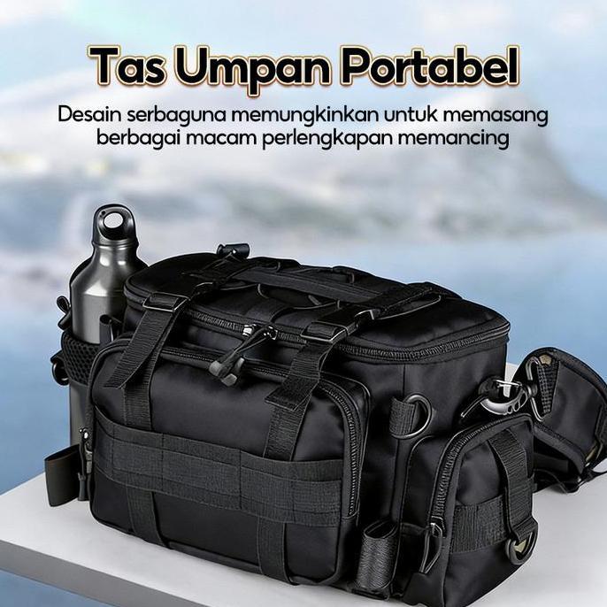 FW Tas Lure Model Baru Tas Pinggang Multifungsi  dengan Kapasitas Besar, Anti Air untuk Pancing, Tas