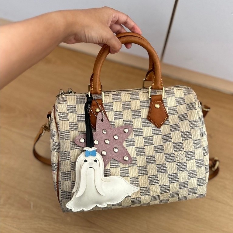 Preloved LV Louis Vuitton Damier Azur Speedy Bag