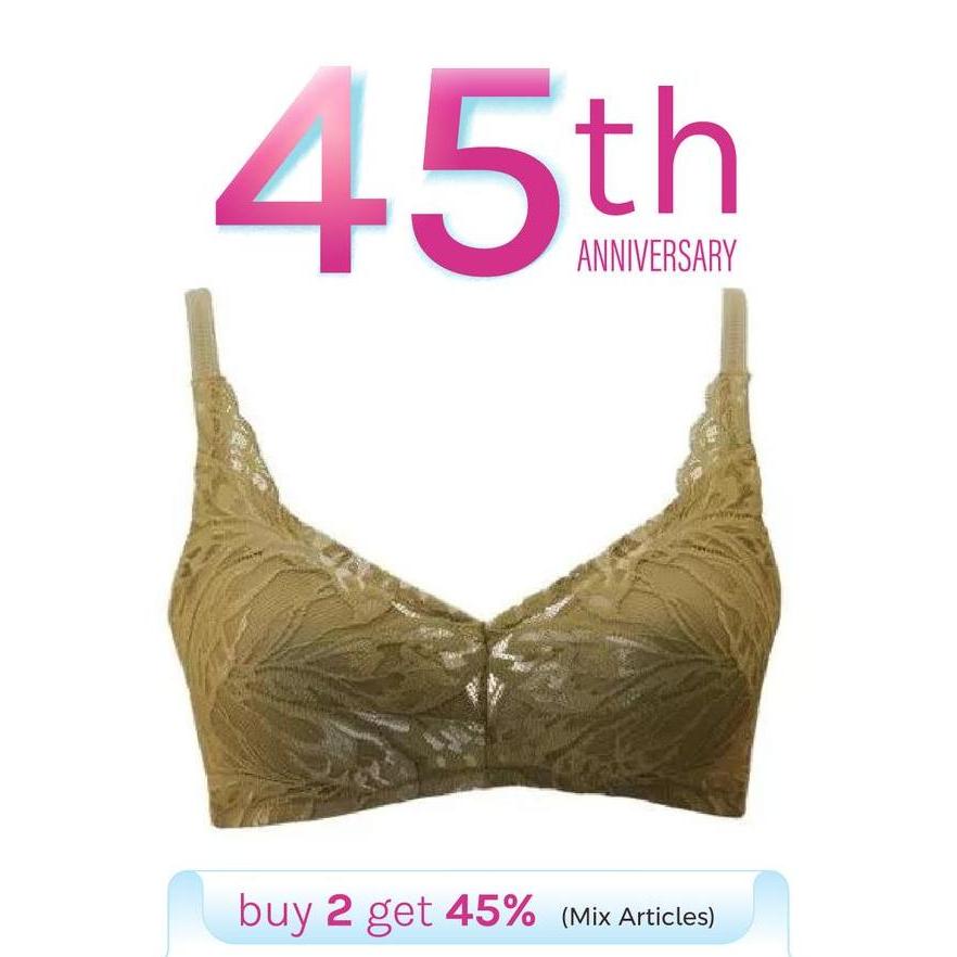Wacoal Vogue Serapic Bra Ib 3229 - 3/4 Cup - Tanpa Kawat