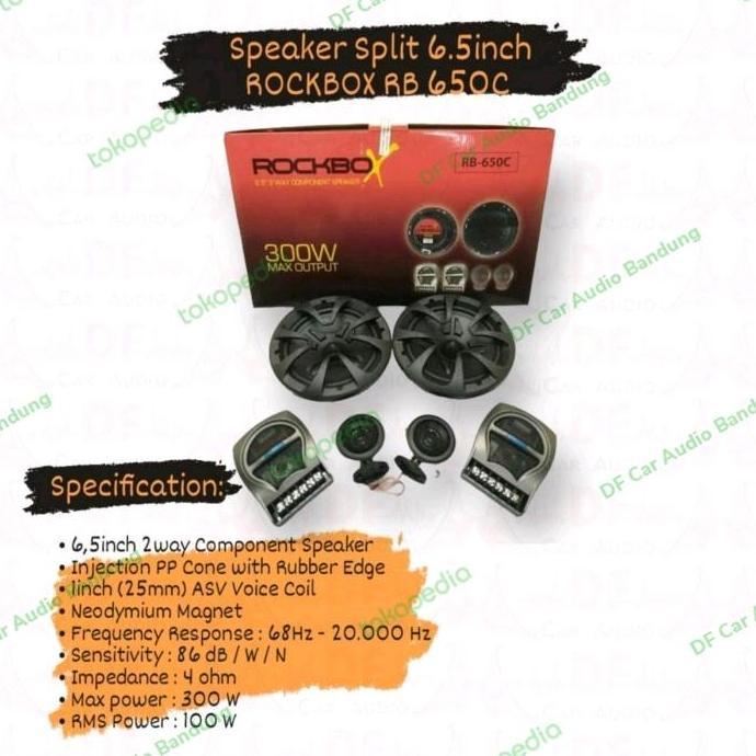 Ready Speaker Split ROCKBOX RB 650C 6.5inch Non Cod