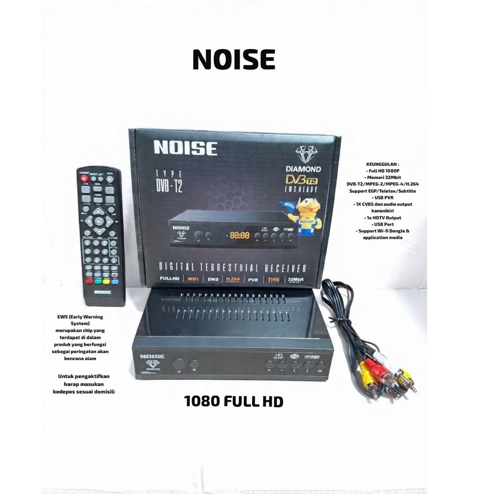STB NOISE 01 PREMIUM HD- SET TOP BOX TV DIGITAL- SET TOP BOX NOISE FULL HD-PENERIMA SINYAL ANTENA DI