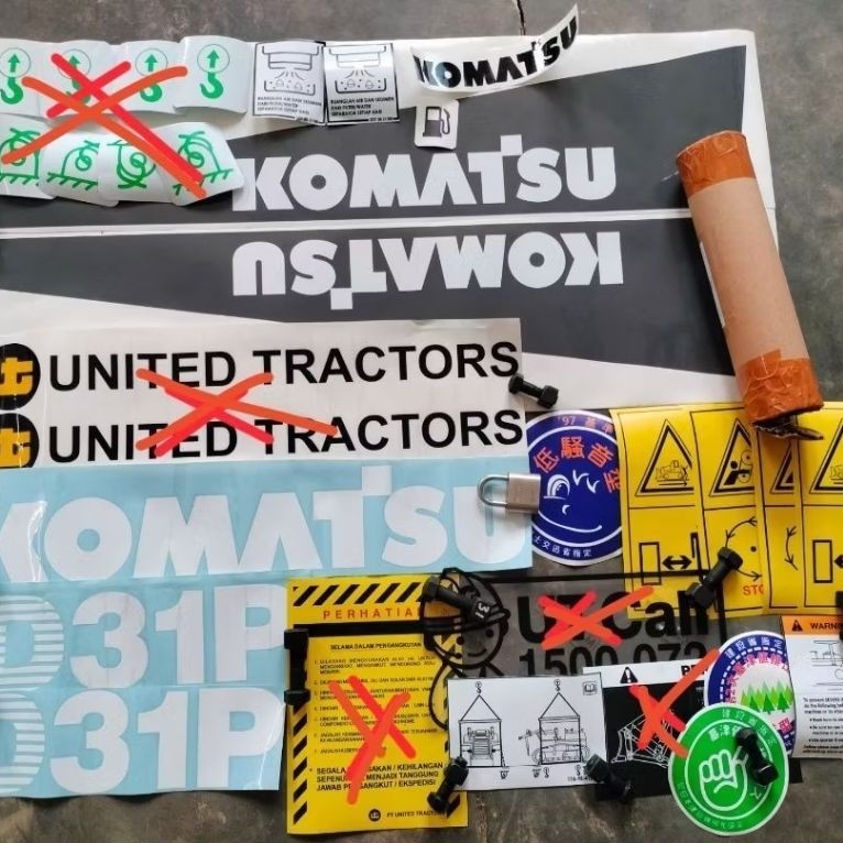 Stiker Dozer Komatsu D31P Decal Sticker
