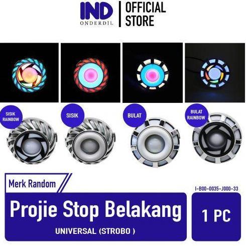 Lampu Stoplamp-Stop Lamp Belakang Projie-Ironman-Pelangi-Rainbow-Bulat-Sisik Strobo Untuk Semua Jeni