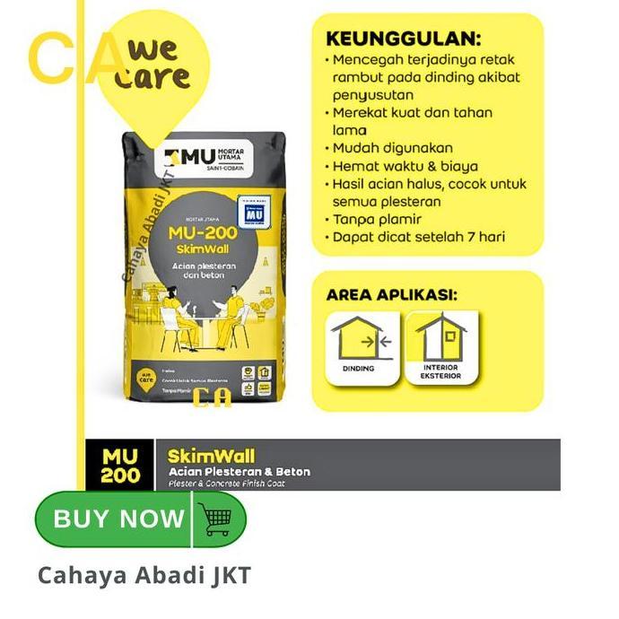 DEVLONG_SAGARA - SEMEN MORTAR MU 200 / MU200 SEMEN ACIAN DAN PLESTER 40KG