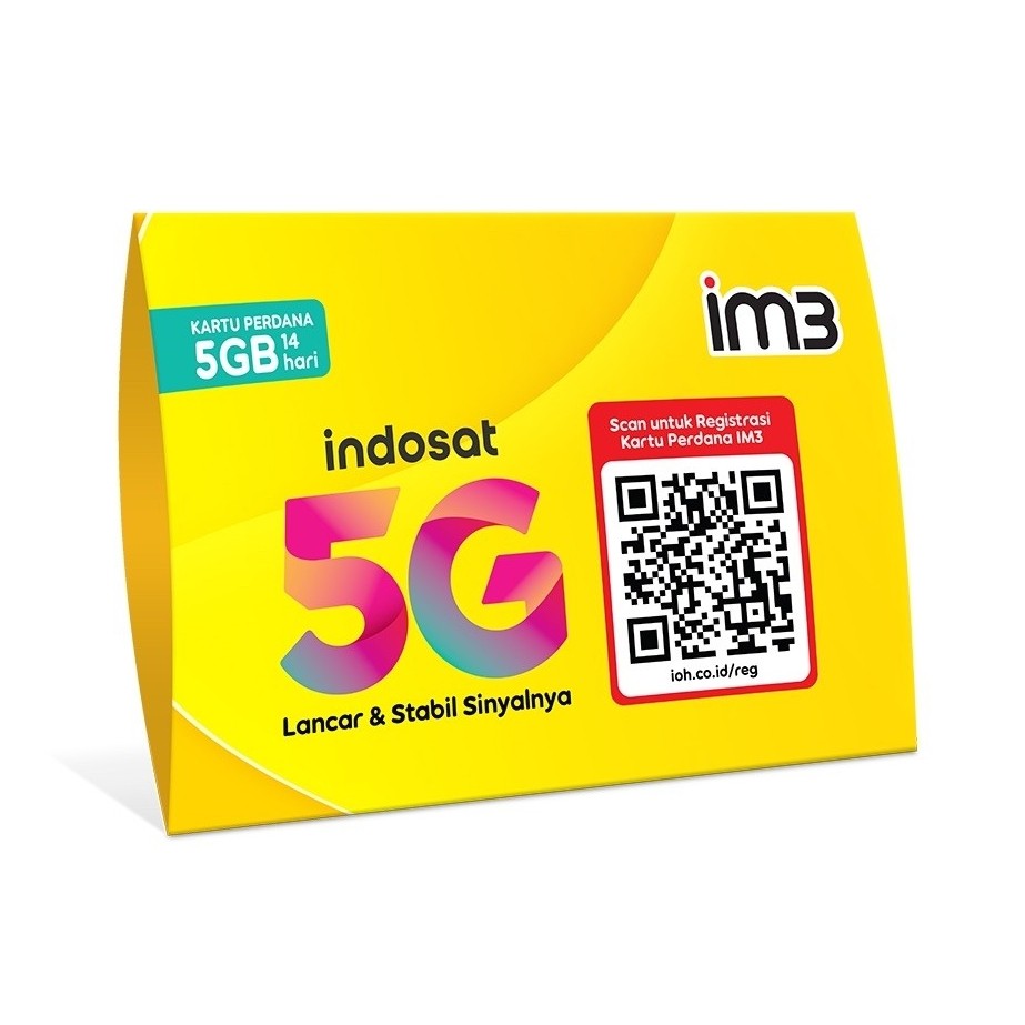 Kartu Data Indosat 5G im3 5GB 14 Hari JATENG, JATIM , DIY, BALNUS