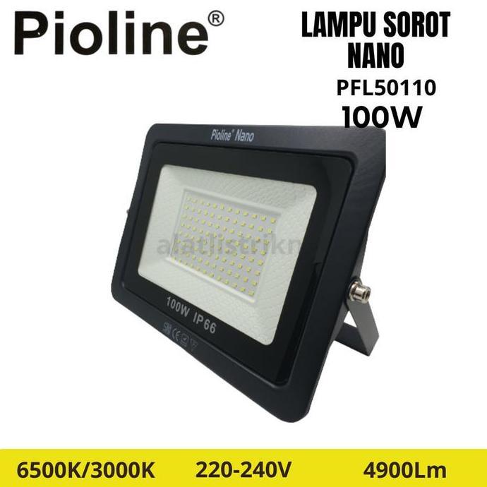 TERBARU - PIOLINE LAMPU TEMBAK SOROT LED NANO SLIM 100W / KAP SOROT LED SLIM 100 WATT