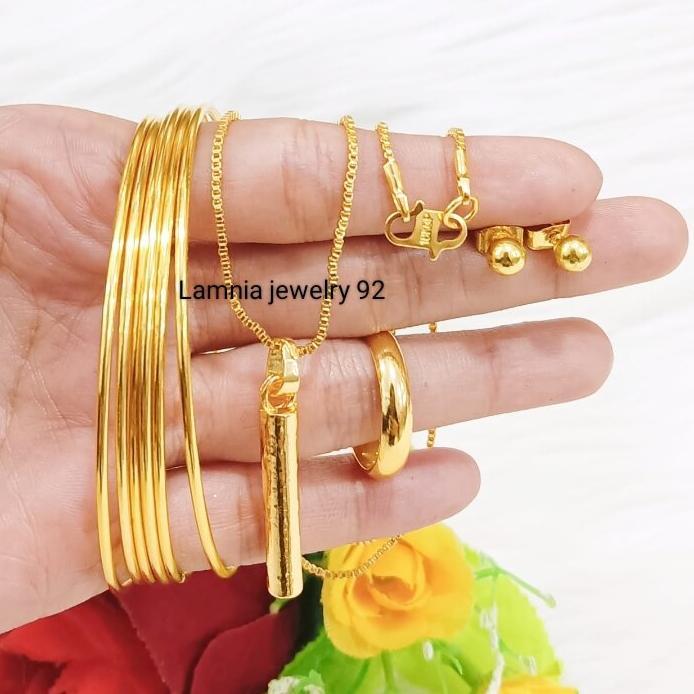 1 SET PERHIASAN  WANITA DEWASA BERLAPIS EMAS KERONCONG MURAH
