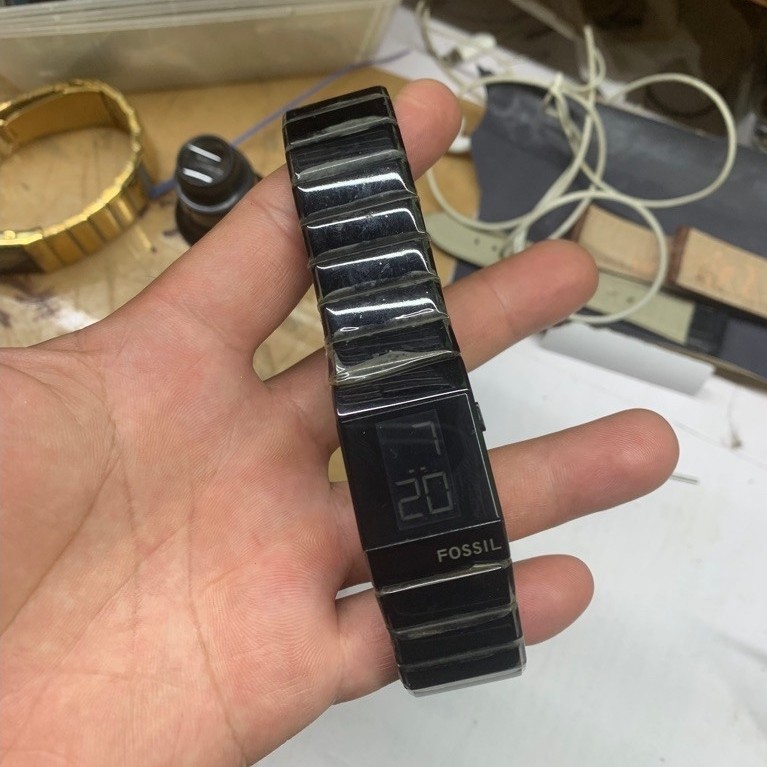 jam tangan fossil digital rantai NEW premium