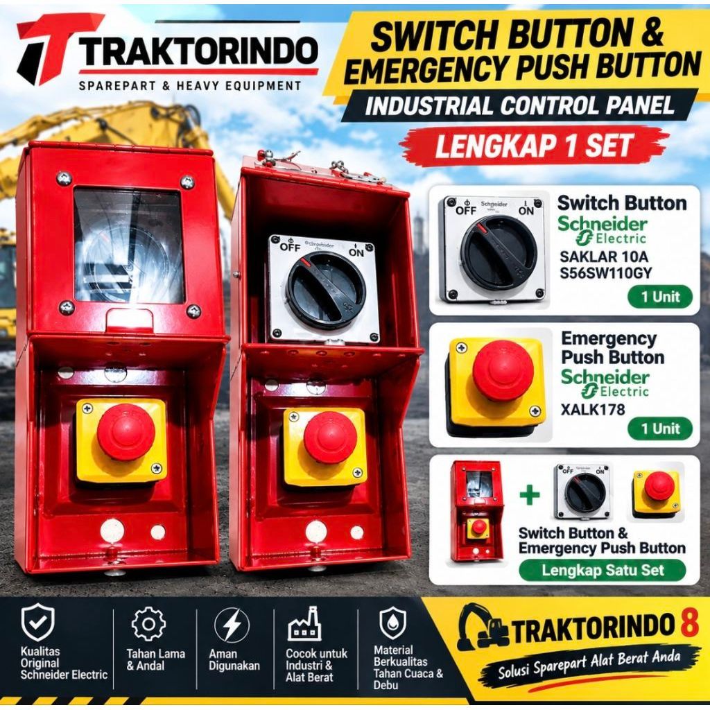 SWITCH BUTTON & EMERGENCY PUSH BUTTON SCHNEIDER ELECTRIC