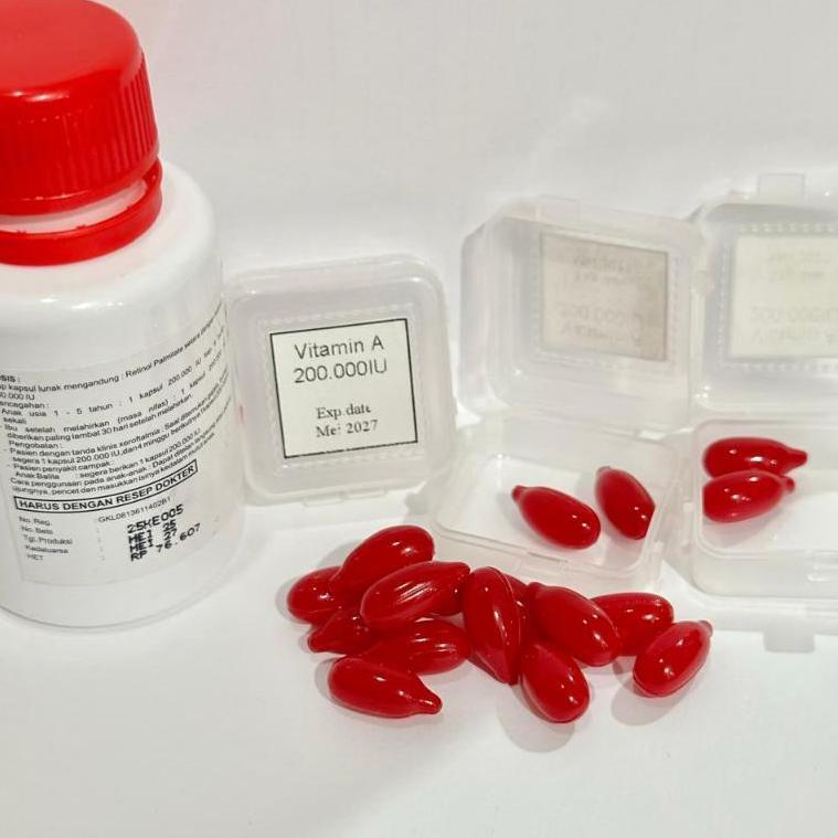 Ready Stock | Vitamin A Posyandu Kapsul Merah 200.000 Iu Untuk Anak Usia 1-5 Tahun | Cod