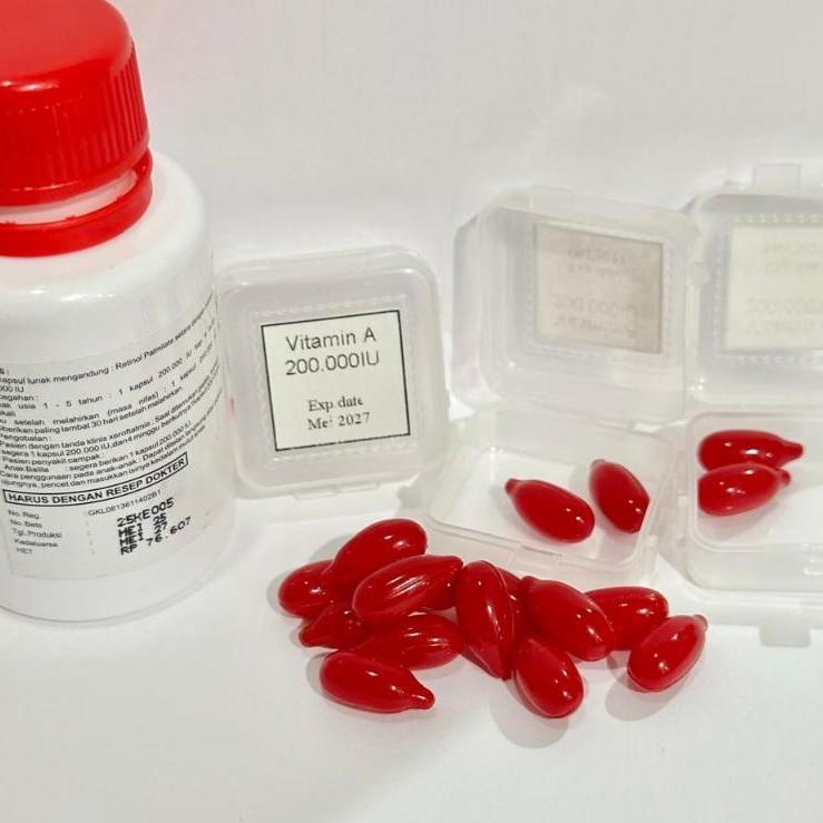 Ready Stock | Vitamin A Posyandu Kapsul Merah 200.000 Iu Untuk Anak Usia 1-5 Tahun | Cod