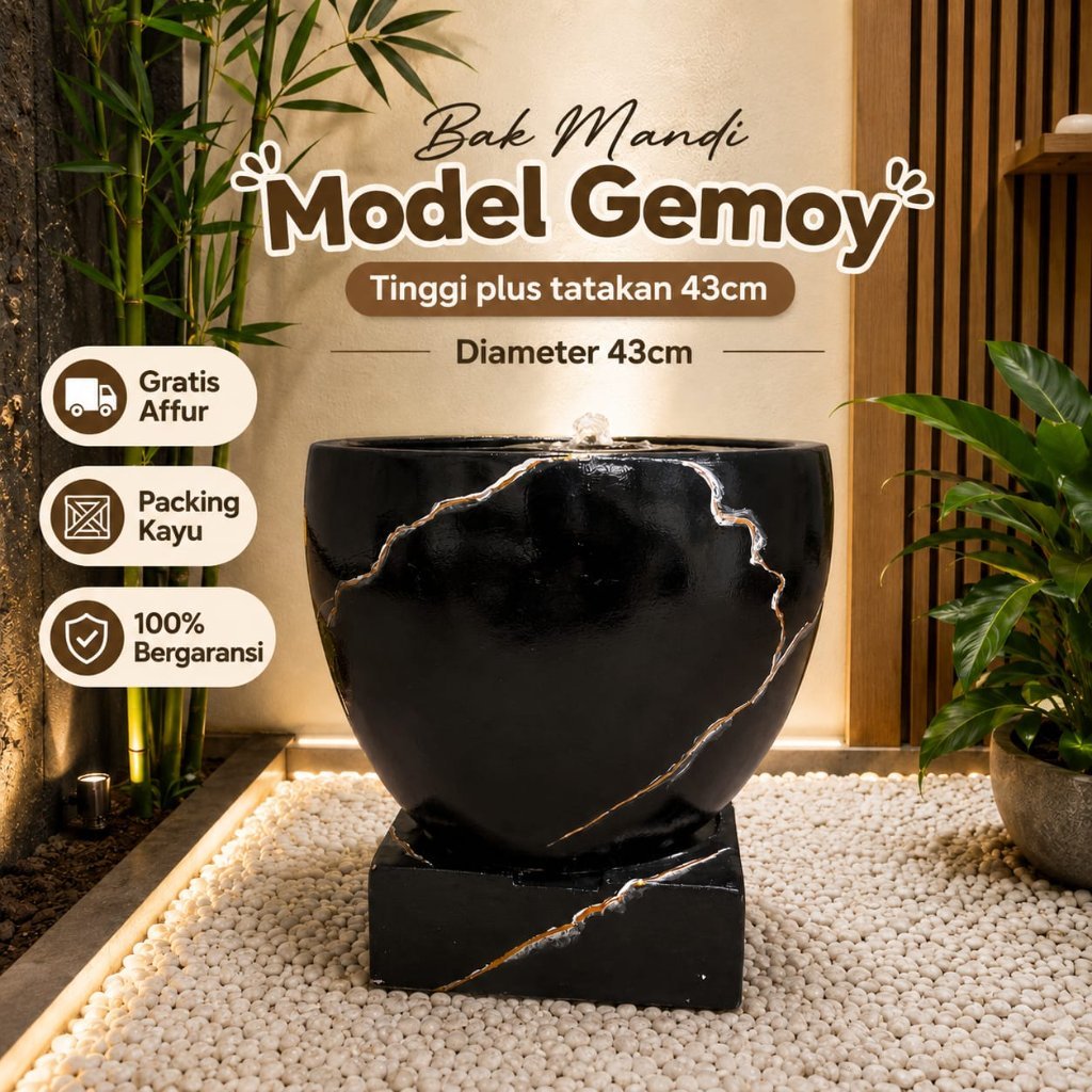 bak mandi minimalis model gemoy ( ongkir otomatis ) ukuran 43x43cm