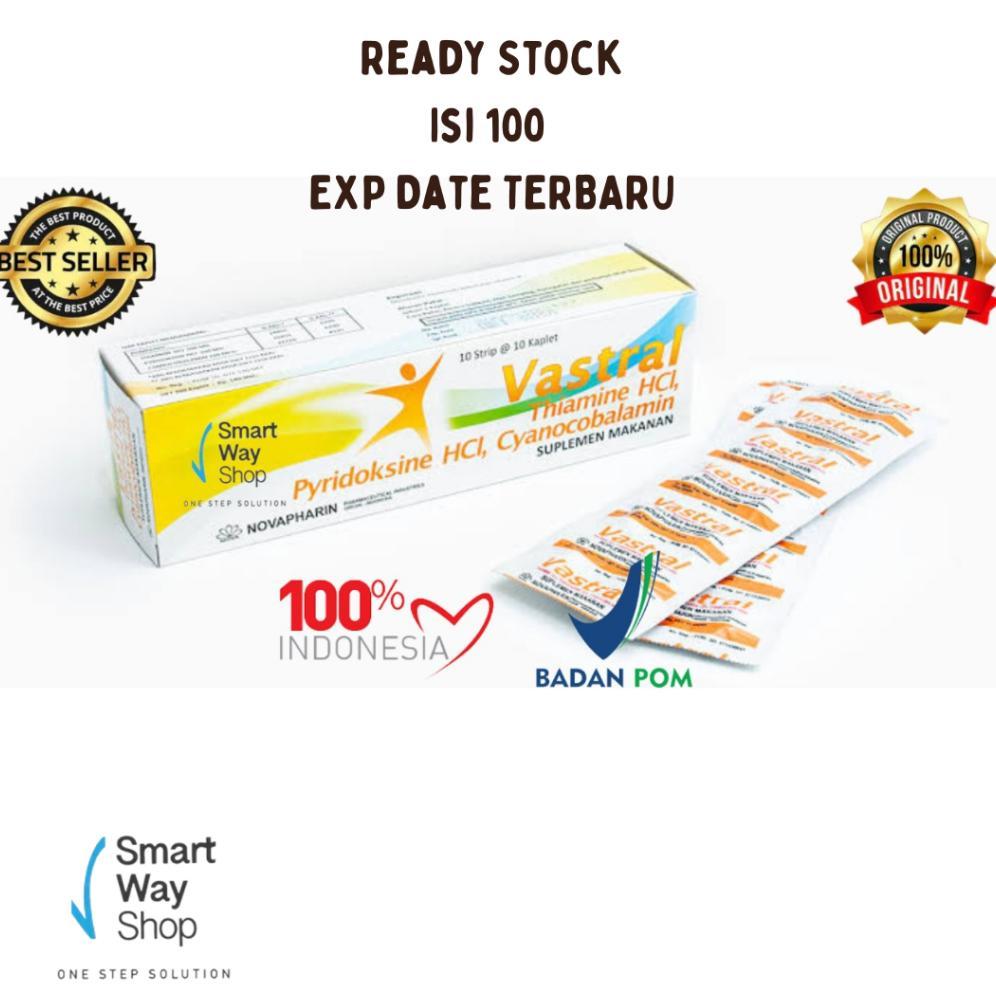Vitamin B Vastral Vit B1, B6 & B12 1 Box isi 100 Kaplet MURAH dan KOMPLIT