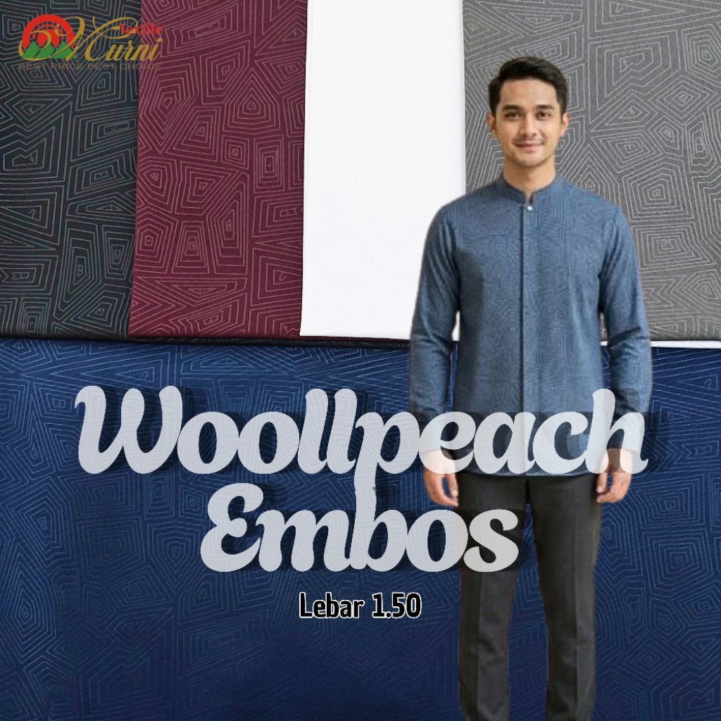 Murni Textile - Kain Wollpeach Embos / Kain Wollpeach Motif / Kain Wolpis / Kain Woolpis / Kain Koko