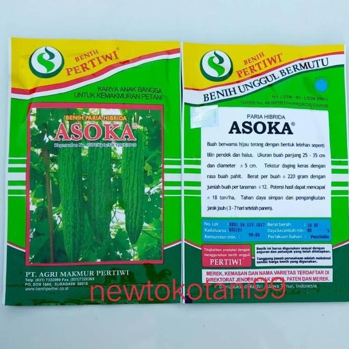 ( 10 Bungkus ) Benih Paria Asoka F1  10 Gram Biji Pare Hibrida Asoka Paria Pahit Dari Benih Pertiwi
