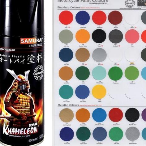 HNS Samurai Paint Kurobushi Pilok Pilox Warna Glossy Doff Dop Metallic (400cc) Hitam Biru Merah Clea