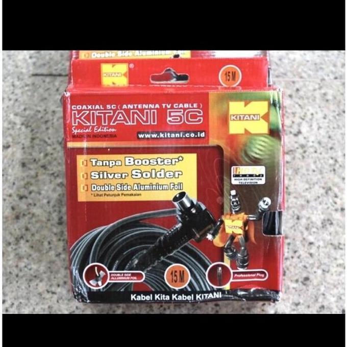 Jejex- Kabel Antena Kitani Siap Pakai/Kitani Kabel Tv 15M