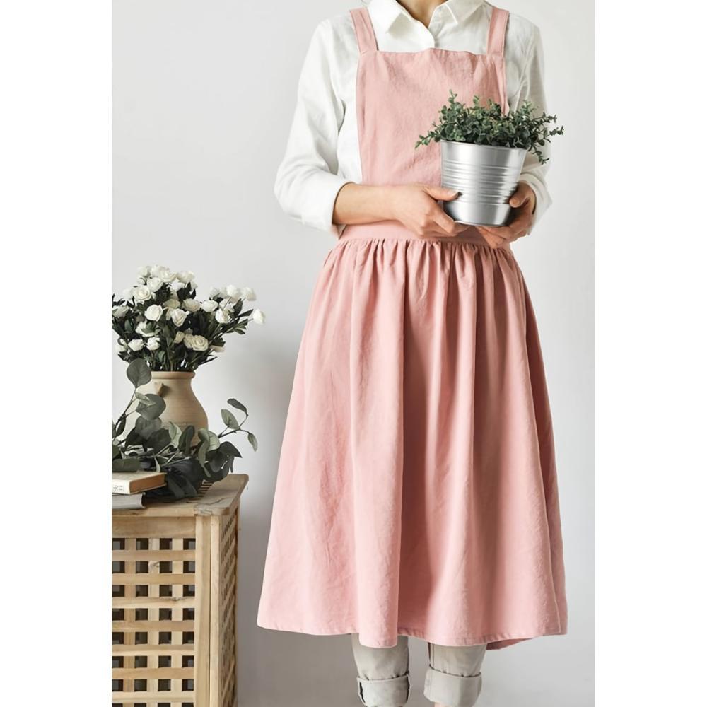 PINAFORE APRON/APRON DRESS/CELEMEK KOREA/CELEMEK JEPANG/APRON KOREA/CELEMEK MASAK/CELEMEK LINEN/APRO