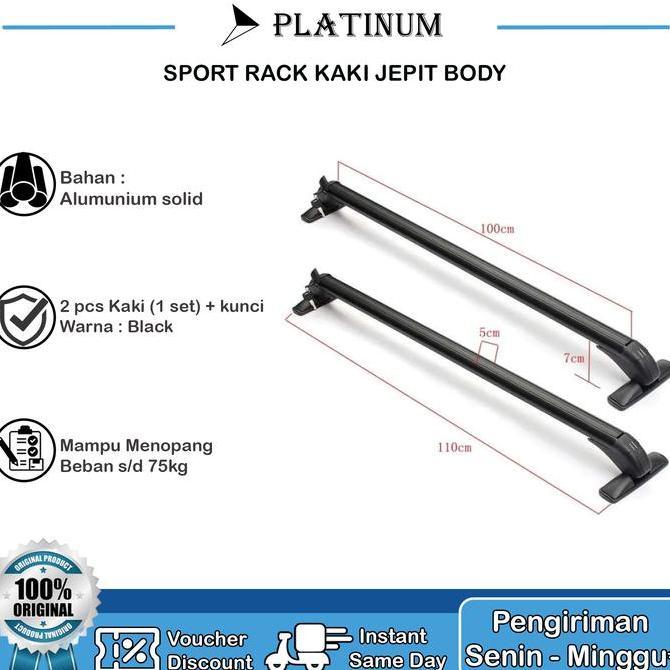TERMURAH - Cross Bar Universal Platinum / Sport Rack Mobil / Kaki Rak Mobil