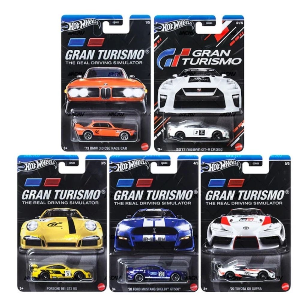 Hot Wheels Gran Turismo 2024 The Real Driving Simulator Game | '73 BMW 3.0 CSL Race Car, 2017 Nissan