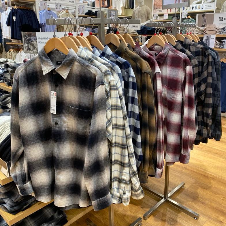 Free Ongkir Uniqlo Kemeja Flanel Veterano Boardcloth Original