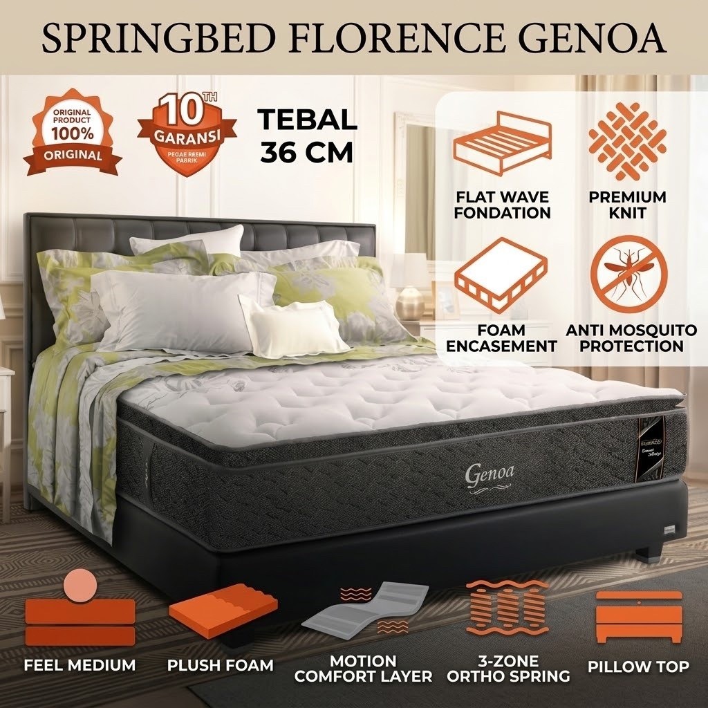 Florence Springbed Genoa Kasur Matras Florence Genoa Ortho Spring