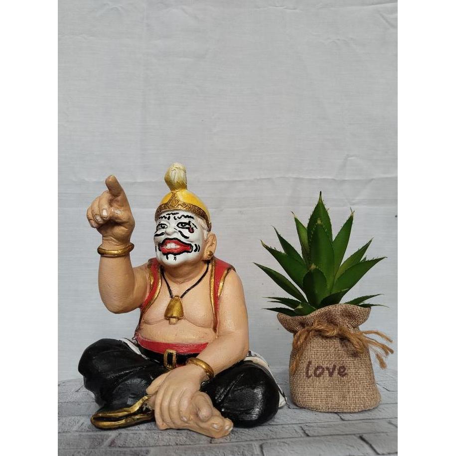 Miniatur Semar Duduk Berbahan Resin cocok pajanagan dan hiasan