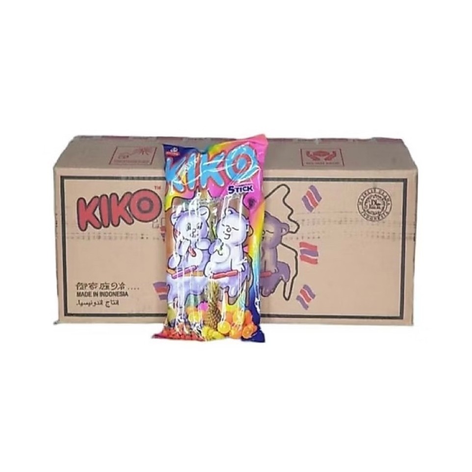 KIKO Es Stik Jelly 1 dus 20 bungkus- 10 Sticks, Rasa Buah Alami, Berserat Tinggi