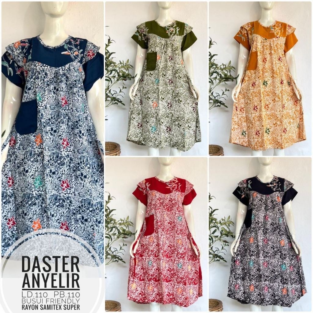 (24)Daster anyelir yasmin LD 110 115 cm rayon candi mekar samitex mahda tulip Nagita tisa rosa dress