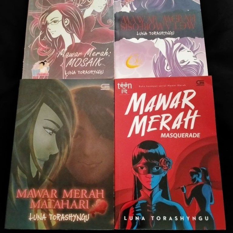 Paket 4 Novel Original Luna Torashyngu Mawar Merah: Mosaik, Metamorfosis, Matahari, & Masquerade
