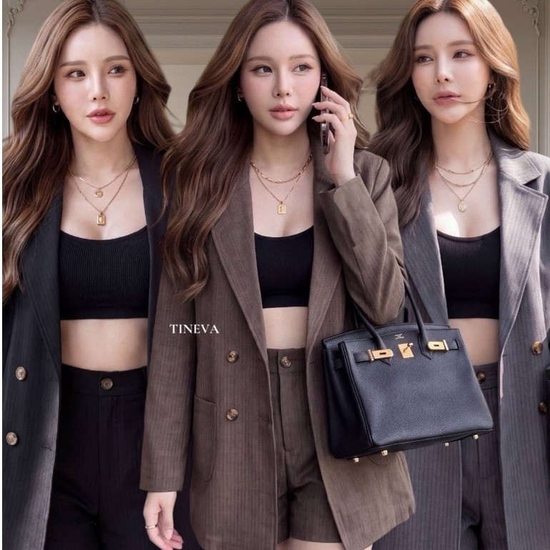 Kira Set - Cotton Candy Blazer Shorts Set Import Bangkok