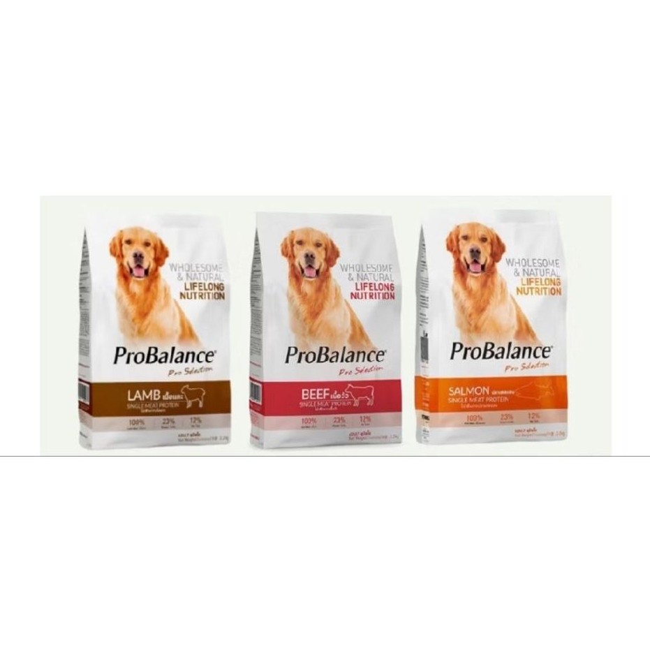 dog food probalance 15kg beef, lamb, salmon 13,5kg