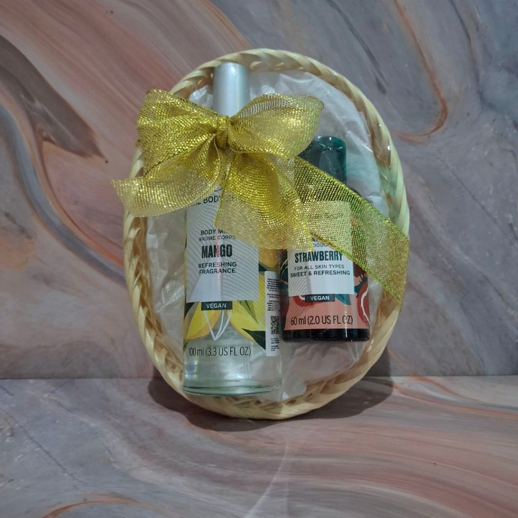 the body shop strawberry mango gift set paket seserahan kado
