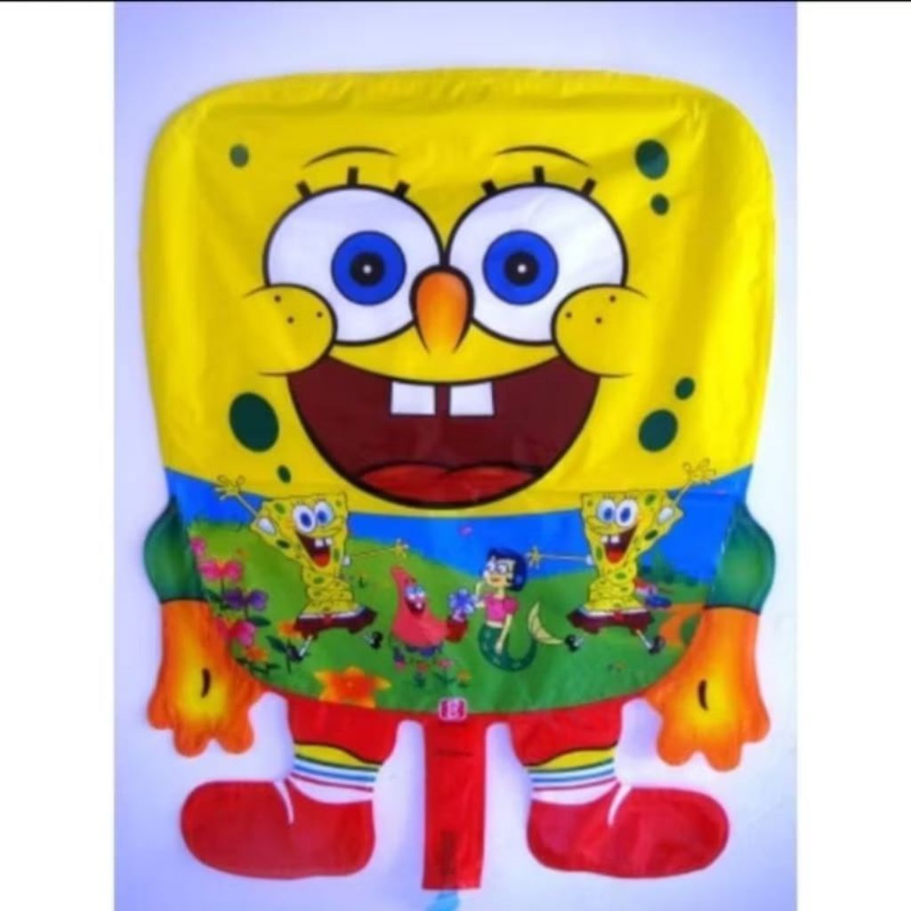 (1pack=50pc) SPONGEBOB (Balon Gas/FOIL/TERBANG/KARAKTER) MAINAN ANAK