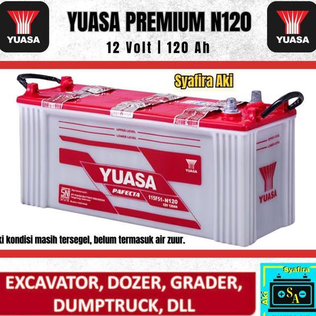 Aki N120 Yuasa 12V 120 Ah Aki Basah
