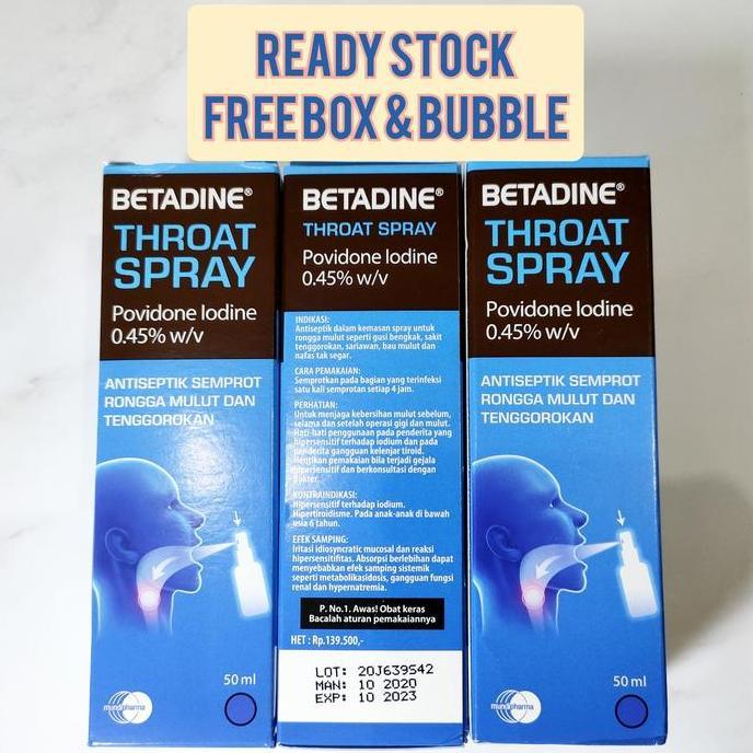 Healthy- Betadine Sore Throat Spray 50Ml Betadine Throat Spray Antiseptic Spray