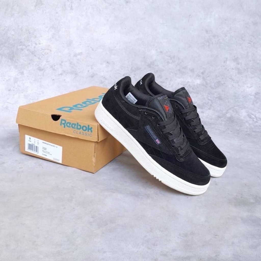 Reebok Club C 85 Black White Suede