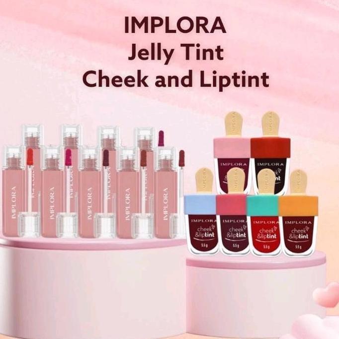 Rose- Implora Jelly Tint - Lip Tint | Implora Cheek & Lip Tint Model Ice Cream Bibir Lipstick Lipsti