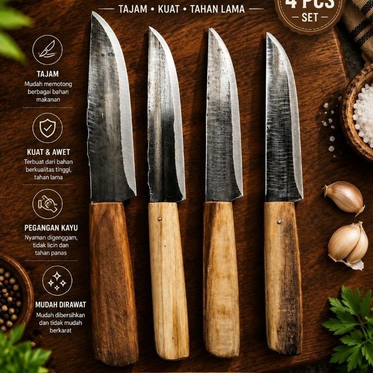 PISAU GAGANG KAYU DARI GERGAJI SINSO 4pcs