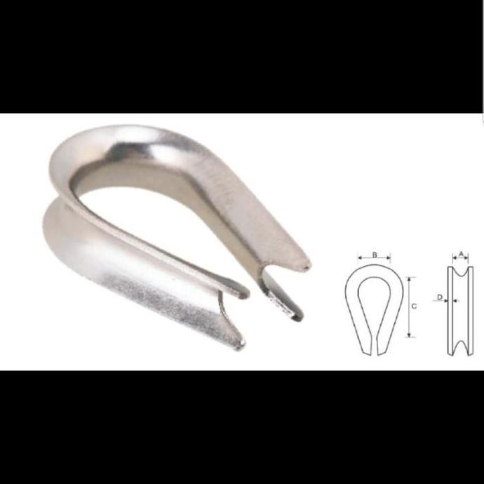 12MM THIMBLE G-411 RRT GALVANIS SLING SELING TALI KAWAT BAJA CAUSEN