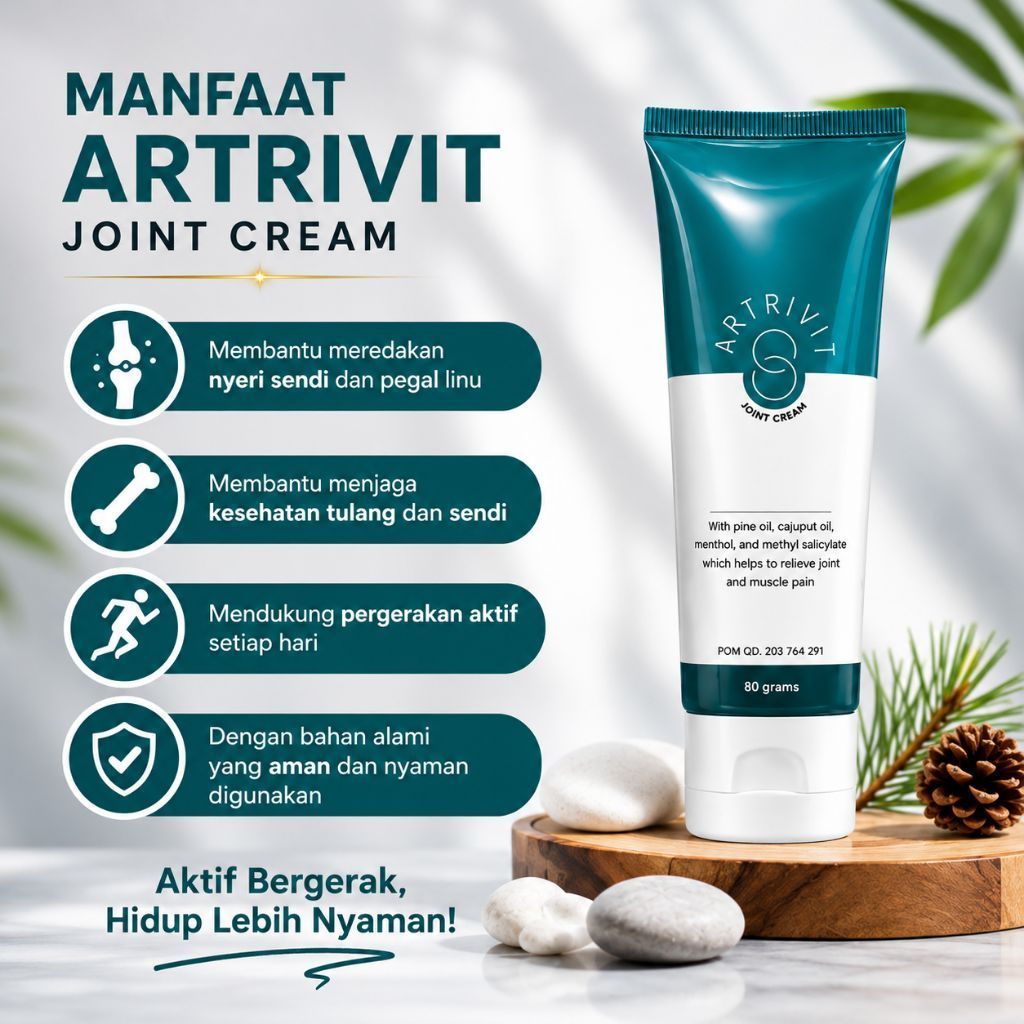 Artrivit Cream Sendi Original 80g Asli | Krim Oles untuk Sendi & Otot