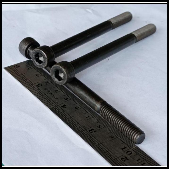 BEST DEAL BAUT L M8X100 BAJA / BAUT L BAJA M8 X 100 / BAUT M8X100 HITAM KUNCI L6 