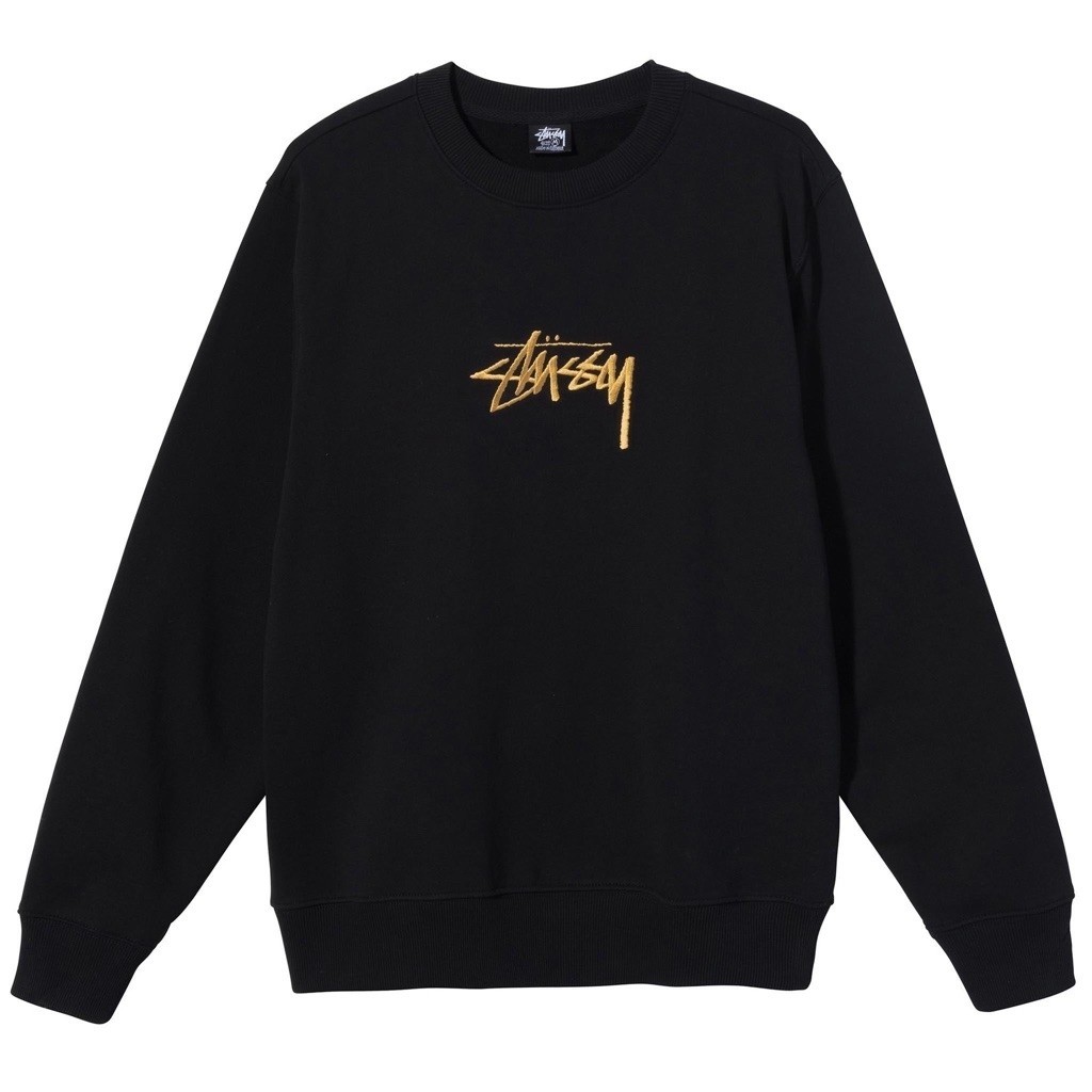 STUSSY CREWNECK SWEATSHIRT VINTAGE BLACK