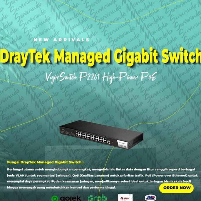 DrayTek VigorSwitch P2261 High-Power PoE Gigabit Switch L2 Managed