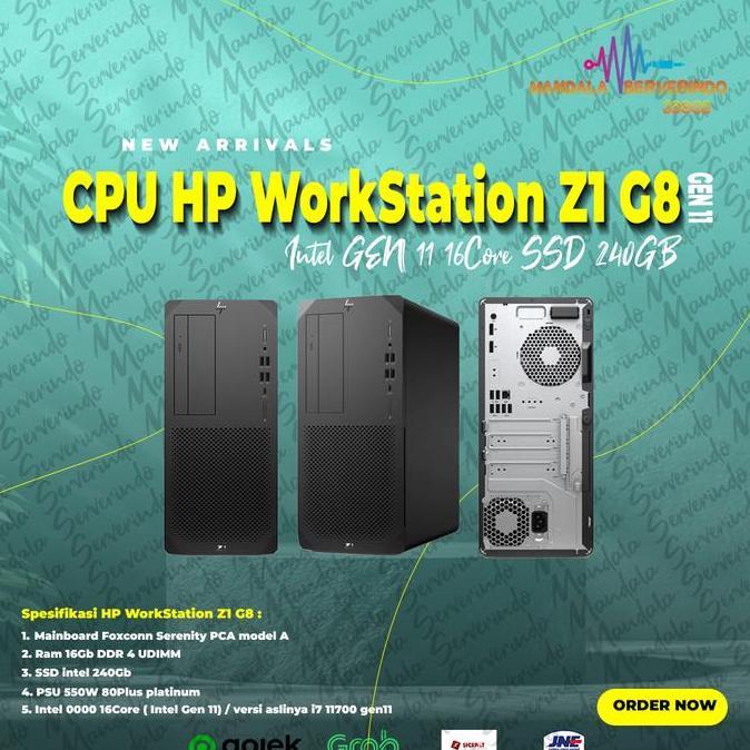 CPU HP WorkStation Z1 G8 EX Display Intel GEN 11 16Core Ram 16Gb SSD 240GB