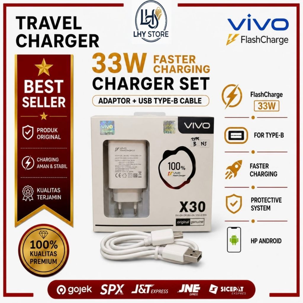 travel charger Vivo 33w 100%