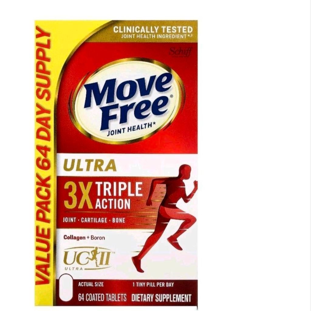 schiff move free joint health ultra triple action isi 30 & 37 and 64 ORI USA kesehatan tulang magnes
