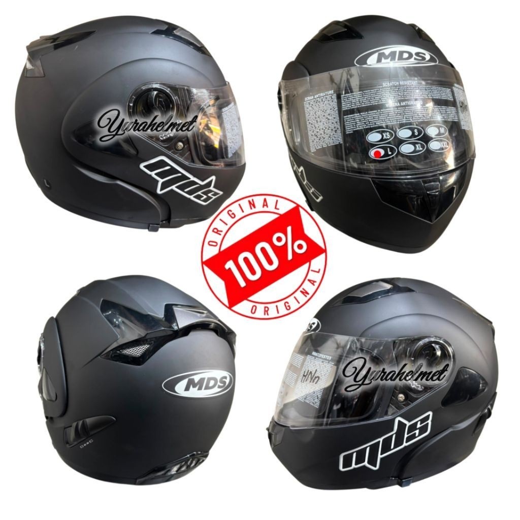 MDS Pro Rider Helm Modular Flip Up Helm MDS PRO RIDER POLOS