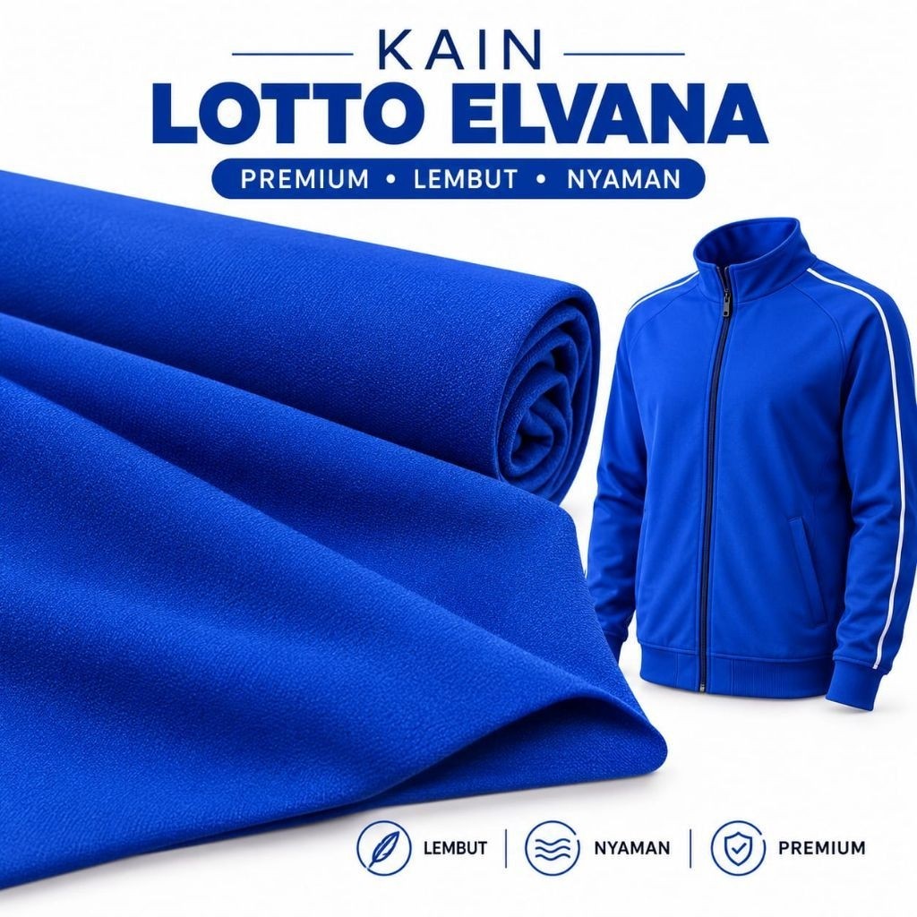 Kain Kaos Lotto Elvana Tebal Kiloan| Bahan Celana Training Pakaian Olahraga  PerKg